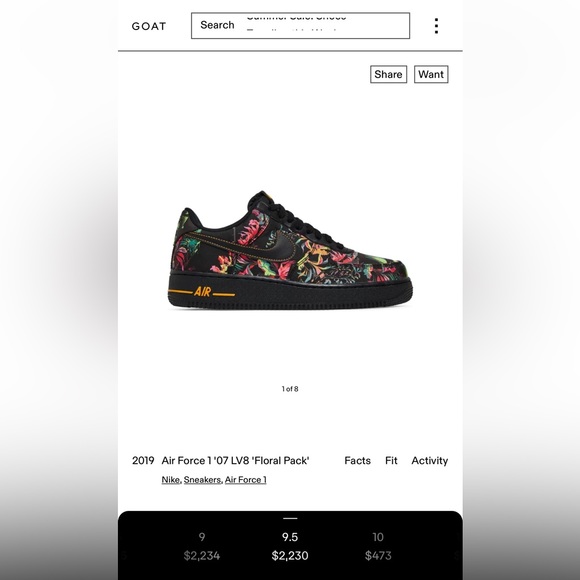 NIKE 🌴 AIR FORCE 1 ‘07 LV8’ FLORAL PACK - Picture 2 of 5